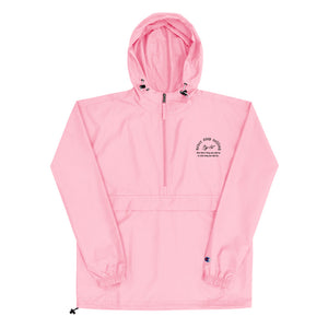 Embroidered Pink Champion Packable Jacket