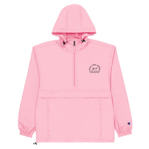Embroidered Pink Champion Packable Jacket